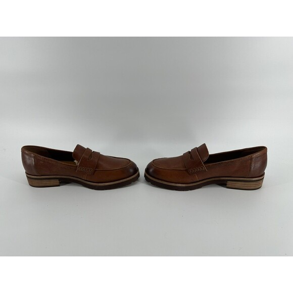 KORK-EASE Carlisle Tan Rum Brown Sz 8.5 Slip On Leather Loafer - Picture 6 of 7